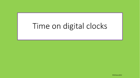 12 Hour Time on Digital Clocks