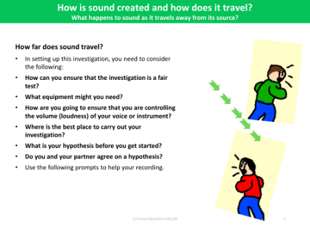 How far does sound travel? - Prompt sheet