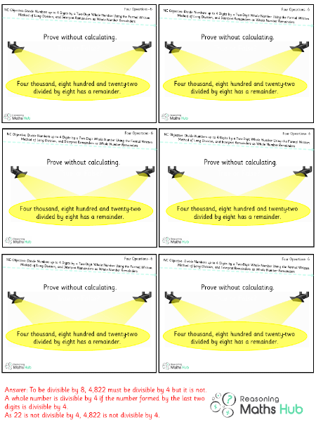 Divide numbers up to 4 digits by a two-digit whole number using the formal written method of long division 2 - Reasoning