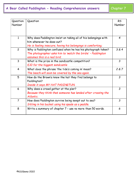 3. Comprehension Answers