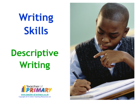 Descriptive Writing - Lesson 1 - Adjectives PowerPoint