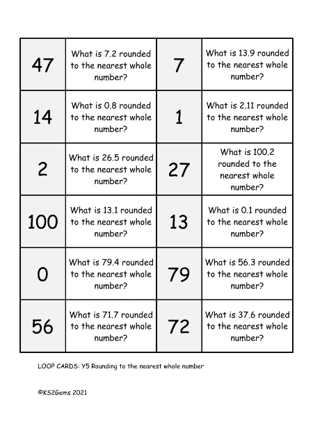 Loop Card Game - Rounding to the nearest whole number