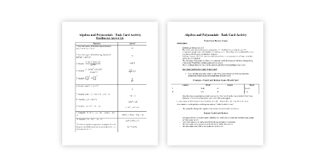 Algebra and Polynomials