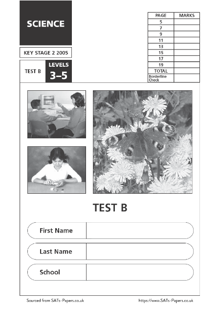 SATS papers - Science 2005 Test B