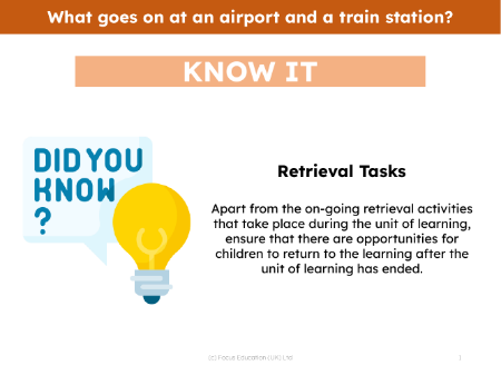 Know it! - Airports and Train Stations - 1st Grade