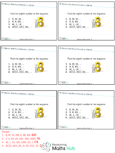 Read Roman numerals to 1,000 (M) 6 - Reasoning