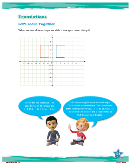 Max Maths, Year 6, Learn together, Translations