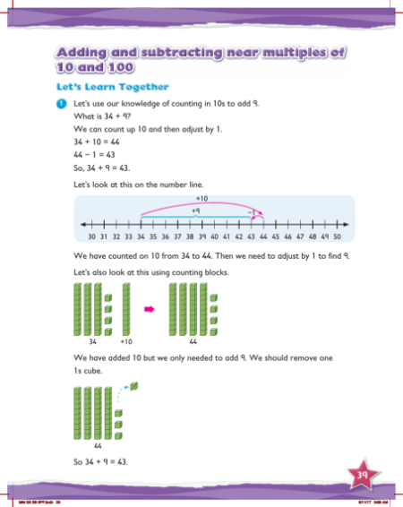 Max Maths, Year 5, Learn together, Adding and subtracting near multiples of 10 and 100 (1)