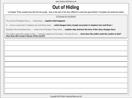 Out of Hiding Worksheet