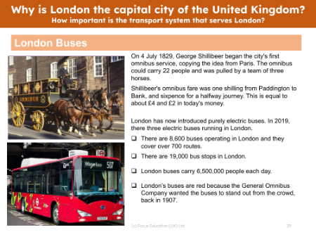 London buses - Info sheet