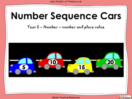 Number Sequence Cars - PowerPoint