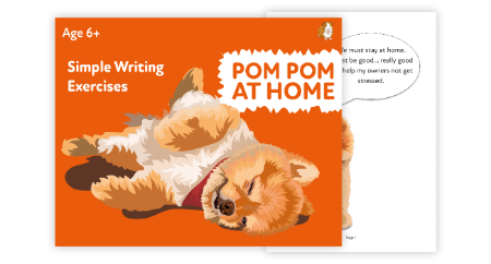‘Pom Pom At Home’ A Fun Writing And Drawing Activity (4 years +)
