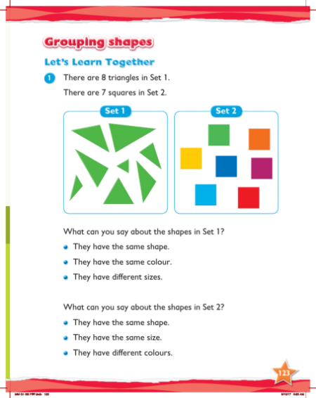 Max Maths, Year 1, Learn together, Grouping shapes