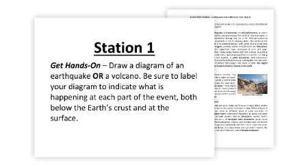 Earthquakes and Volcanoes - 7 Engaging Lab Stations