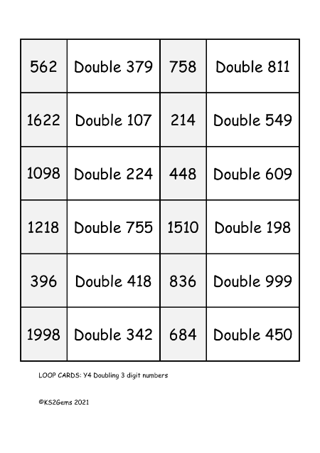 Doubling 3 digit numbers