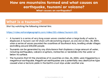 Tsunami - Info sheet