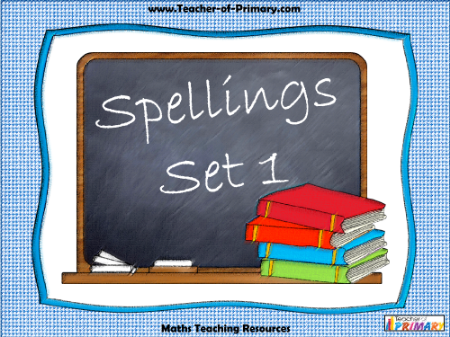 Spellings - Set 1 PowerPoint