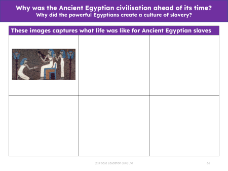 Images that show Ancient Egyptian slave culture