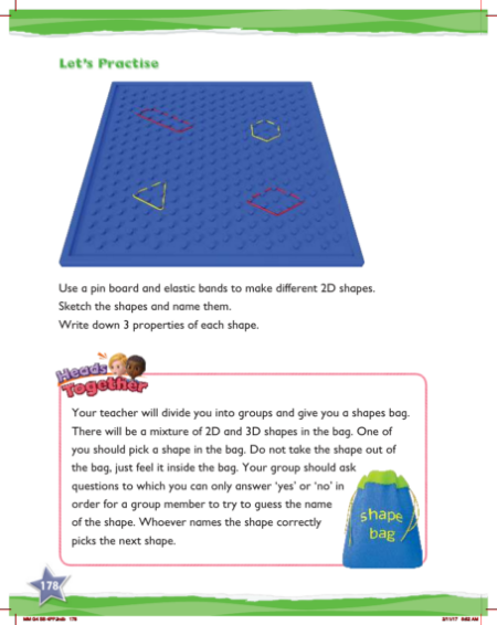 Max Maths, Year 4, Practice, Review of 2D and 3D shapes
