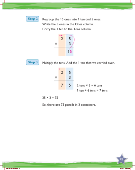 Learn together, Multiplying 2-digit numbers with regrouping (3)