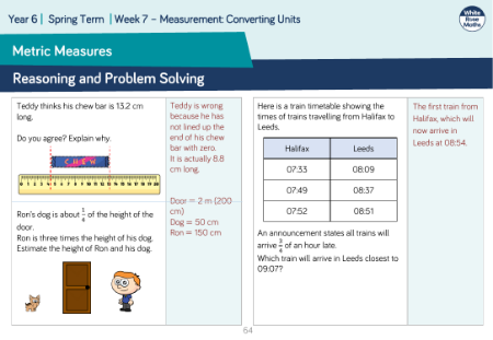 Metric Measures: Reasoning and Problem Solving