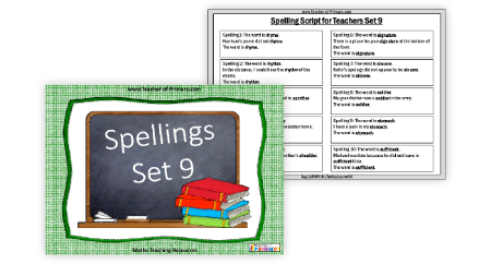 Spellings - Set 9