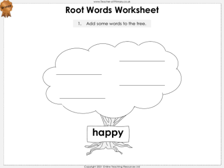 Root Words - Worksheet