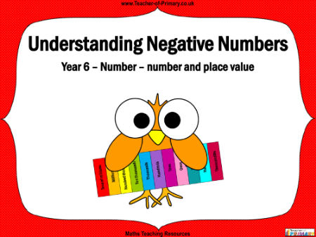 Understanding Negative Numbers - PowerPoint