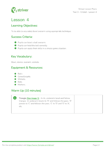 Cricket - Lesson 4