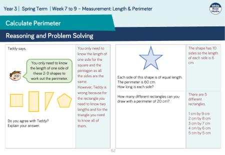 Calculate perimeter: Reasoning and Problem Solving