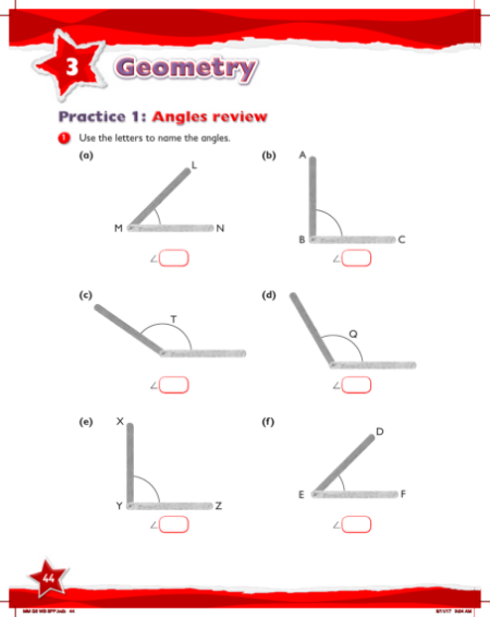 Max Maths, Year 5, Work Book, Angles review