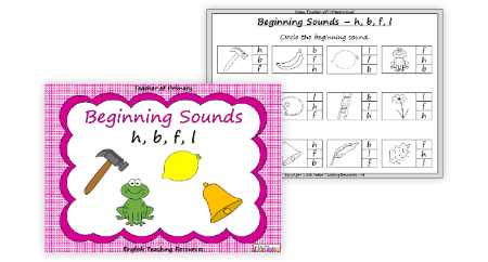 Beginning Sounds -  h, b, f, l