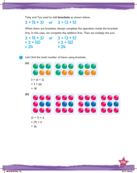 Max Maths, Year 5, Learn together, Mixed operations with a pair of brackets (2)