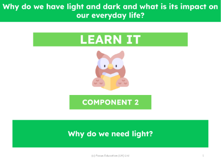 Why do we need light? - Presentation