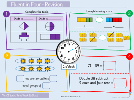 Fractions - Find three quarters - Starter