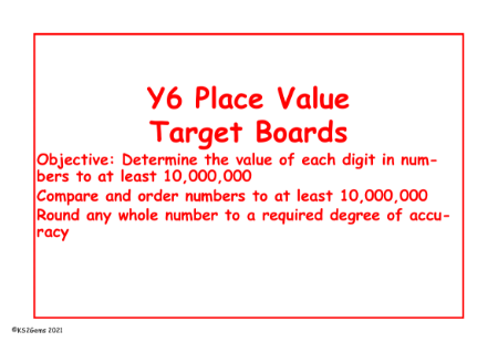 Place Value Target Boards 1