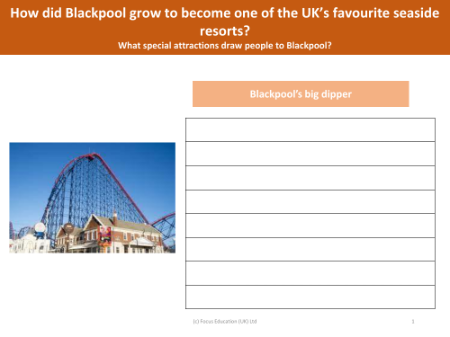 Blackpool's big dipper - Worksheet - Year 5