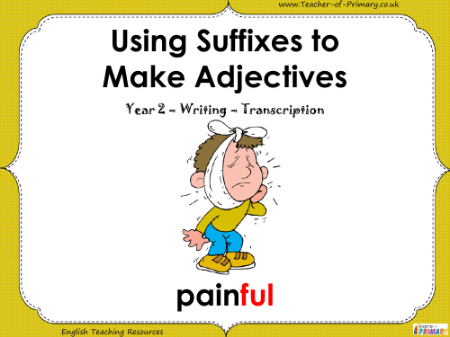 Using Suffixes to Make Adjectives   1st Grade - PowerPoint