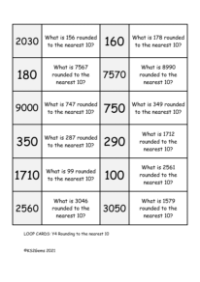 Loop Card Game - Rounding to the nearest 10