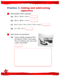 Work Book, Adding and subtracting capacities
