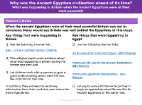 What was happening in Britain when the Ancient Egyptians were at their most powerful? - Teacher notes