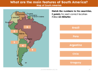 Match up - Countries of South America