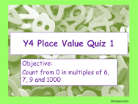 Place Value Quiz 1