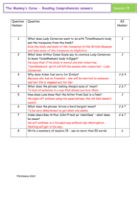 4. Reading Comprehension answers