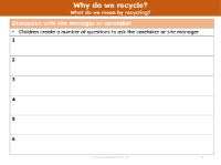 What do we mean by Recycling? - Explanation - Worksheet