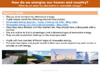 What do we mean by alternative or renewable energy? - teacher's notes