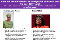 Baroness Lola Young and Diane Abbott - Info sheet