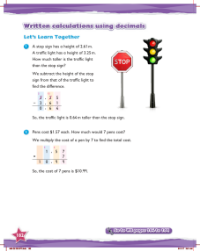 Learn together, Written calculations using decimals