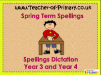 2nd Grade and 3rd Grade Spring Term Spellings - PowerPoint