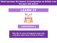 Why did so many immigrants meet with prejudice when they arrived in Britain? - Presentation